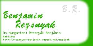 benjamin rezsnyak business card