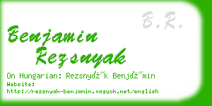 benjamin rezsnyak business card